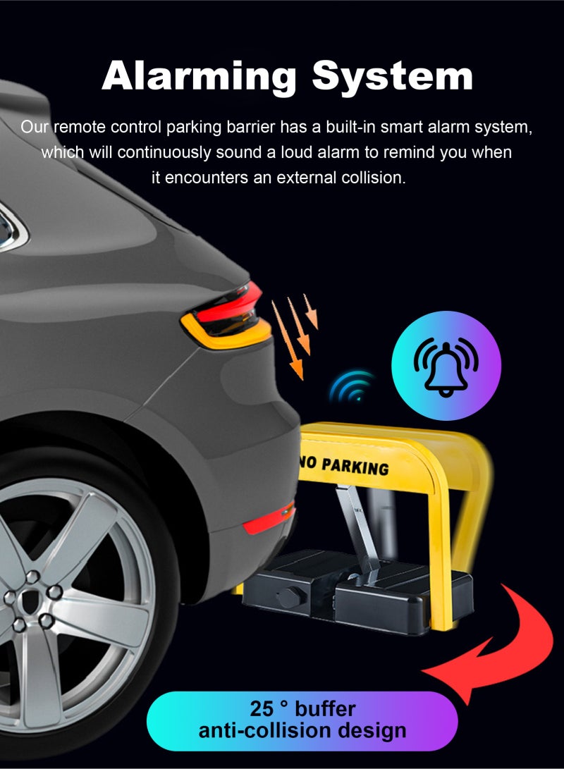 HomarKet Intelligent Remote Control Parking Lock with Collision Alarm, Automatic Remote Control Parking Lock, 98ft Private Car Parking Latch Space Blocker for Home, Business - Image 3
